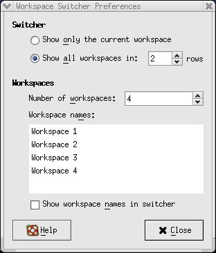 Workspace switcher