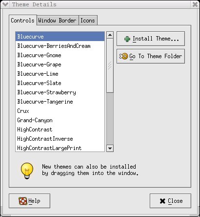 Theme controls