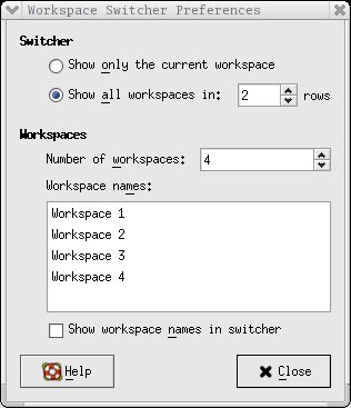 Workspace switcher